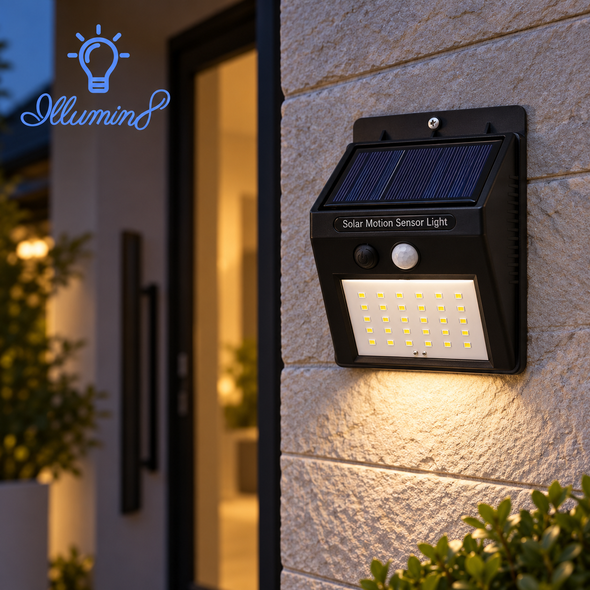 Solar Motion Sensor Light Outdoor Waterproof LED Security Lamp