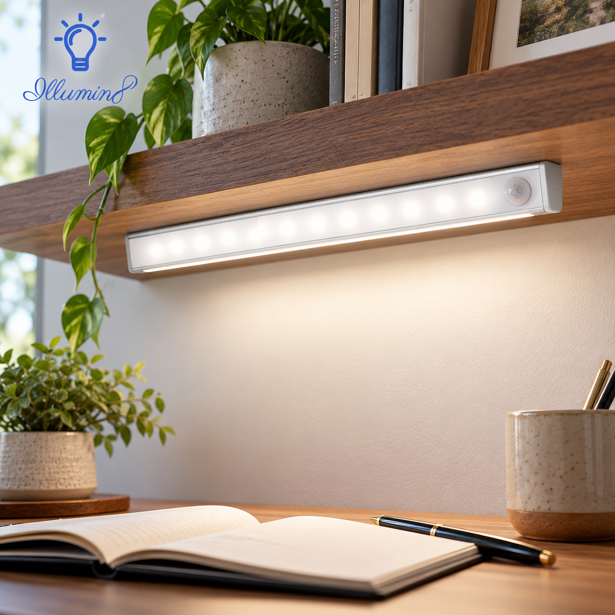 Wireless Rechargeable Motion Sensor LED Light for Cabinets & Hallways