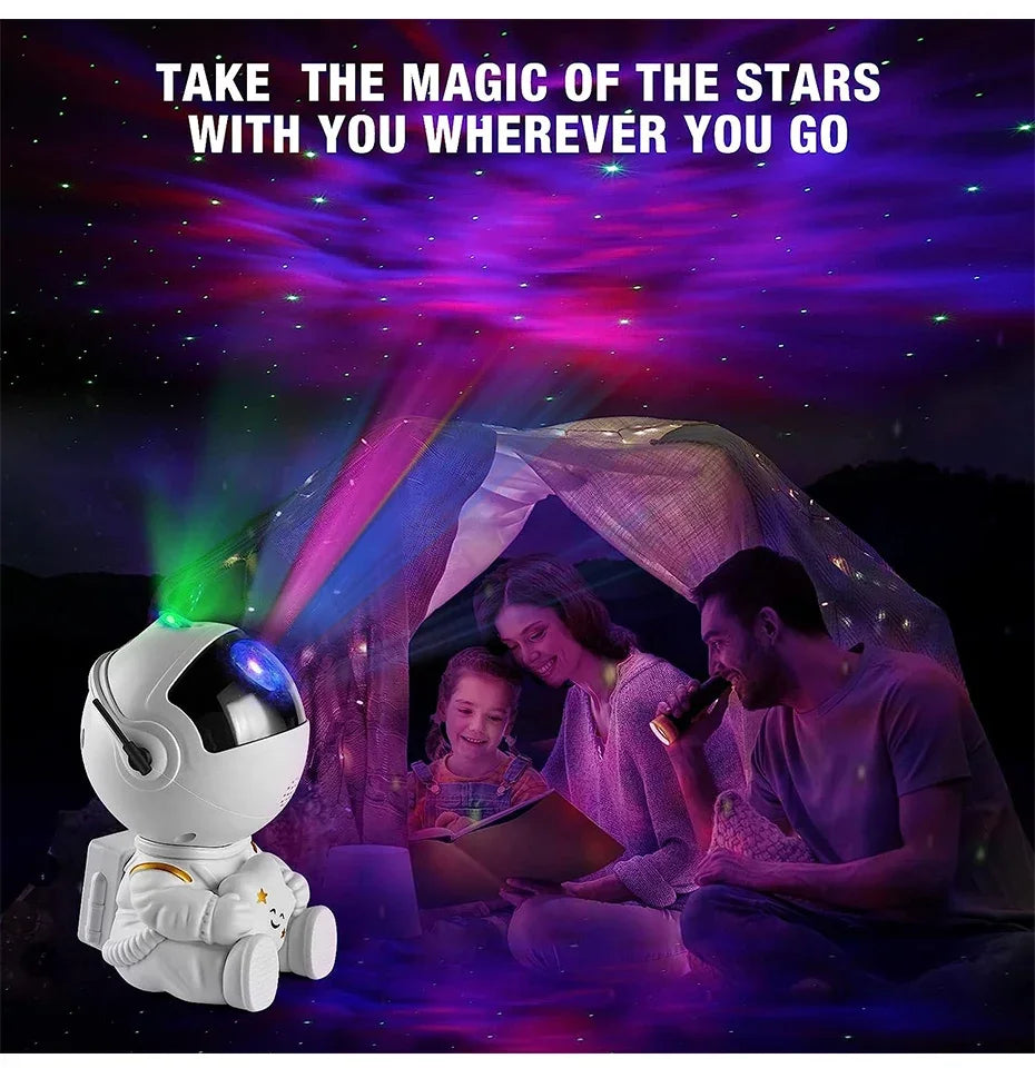Galaxy Star Astronaut Projector Lamp with Nebula and Star Effects