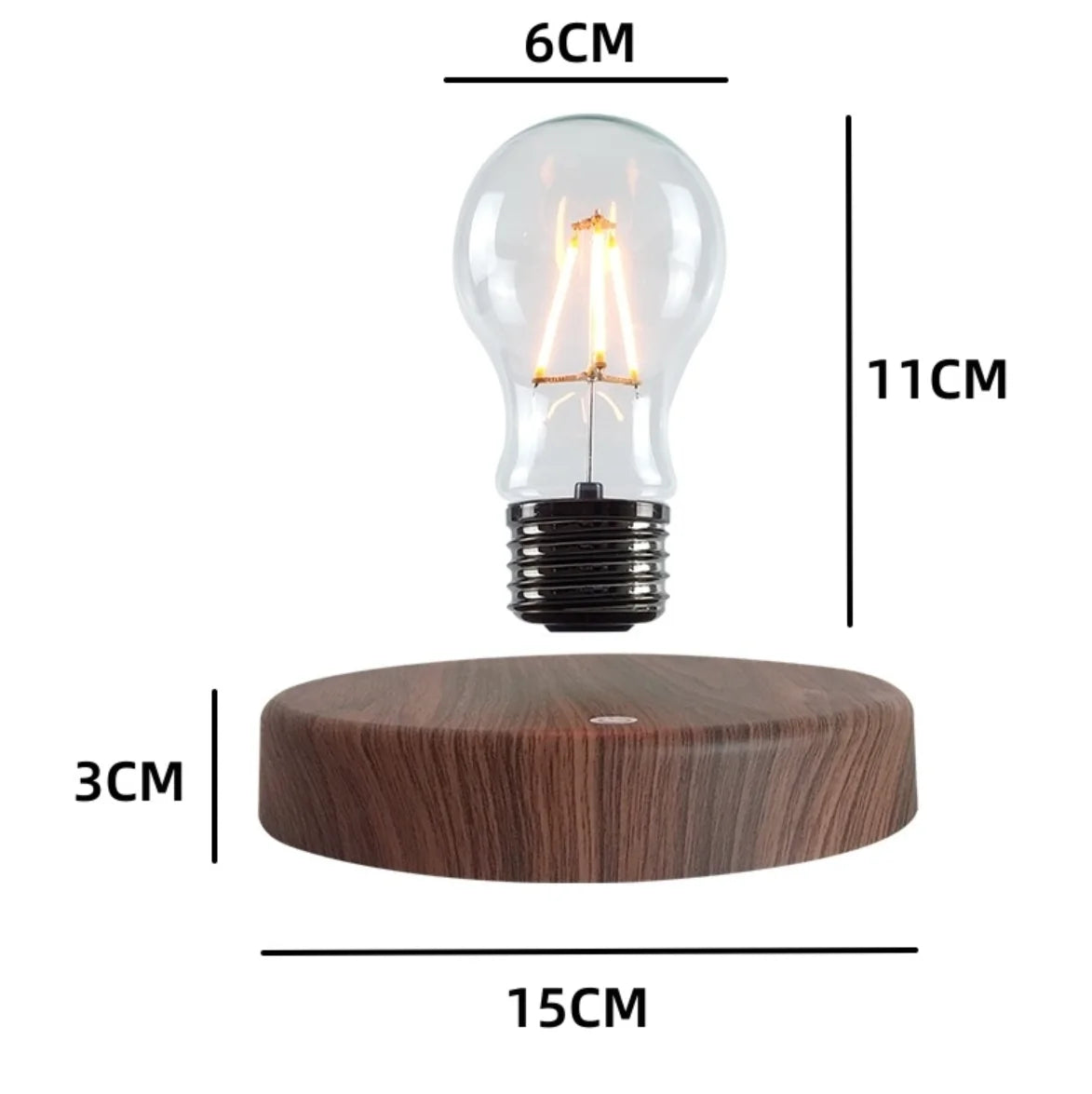 Magnetic Levitating Bulb Lamp with Touch Control and LED Light