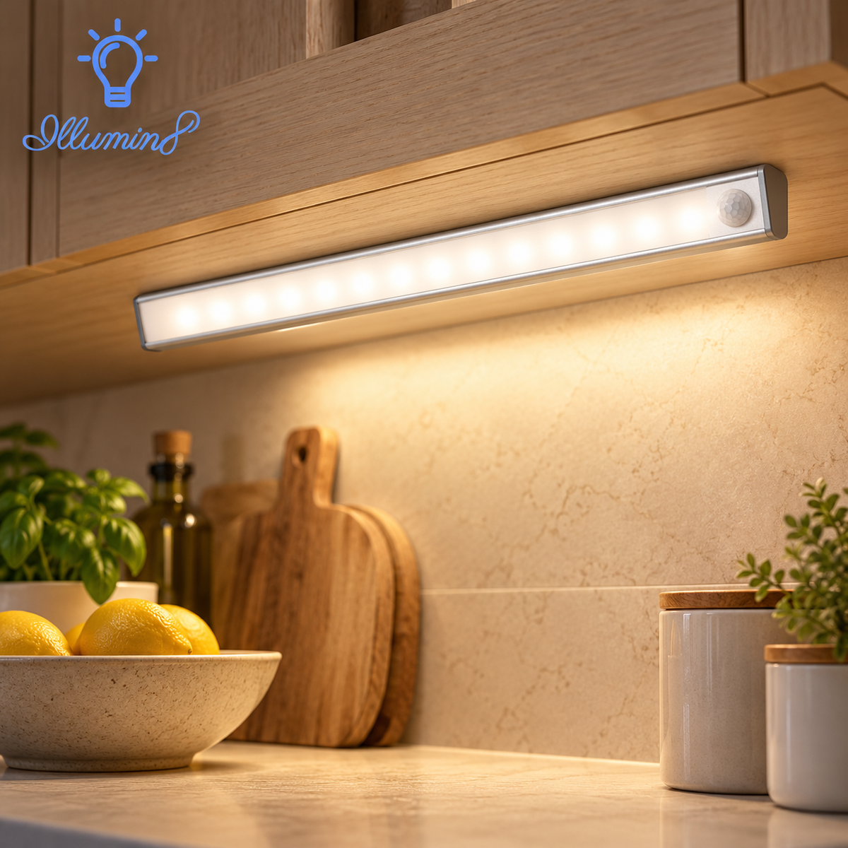 Wireless Rechargeable Motion Sensor LED Light for Cabinets & Hallways