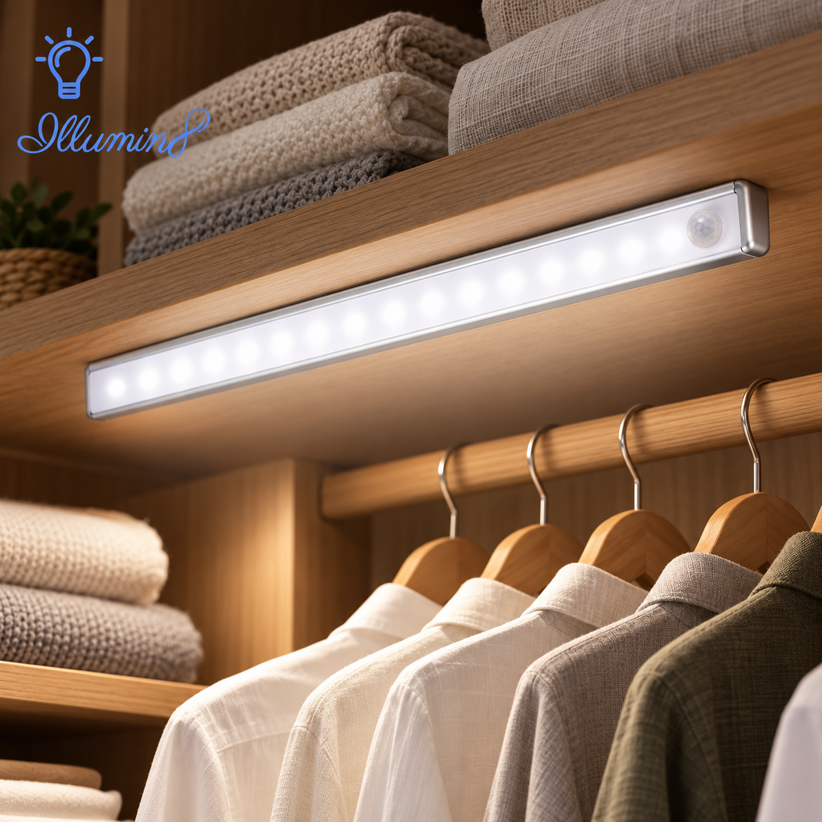Wireless Rechargeable Motion Sensor LED Light for Cabinets & Hallways