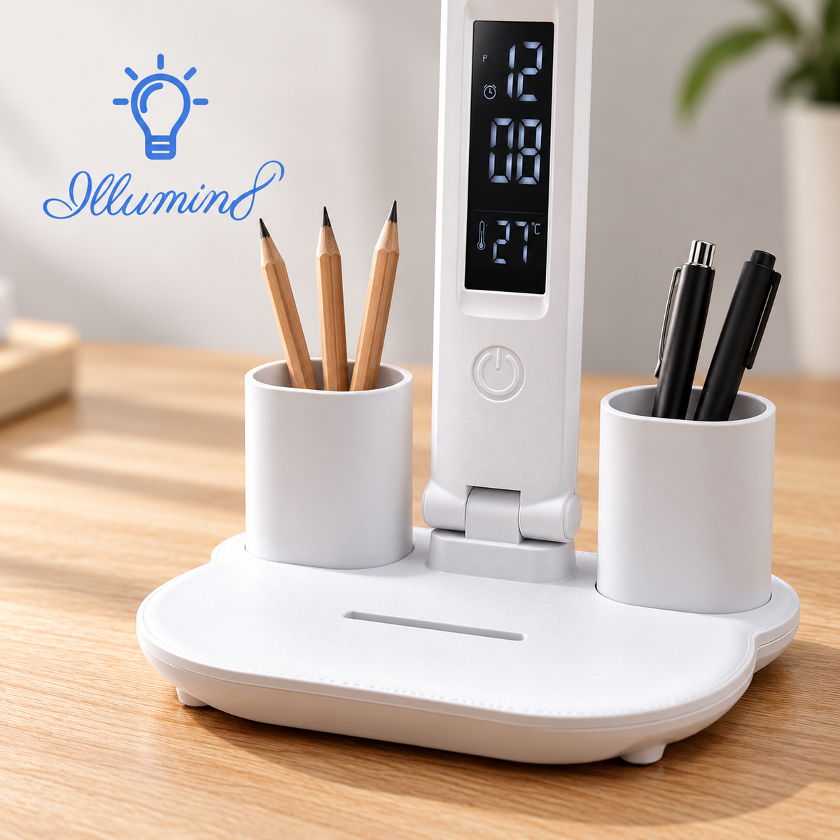Intelligent 3-in-1 Multifunction LED Desk Lamp with Fan and Display