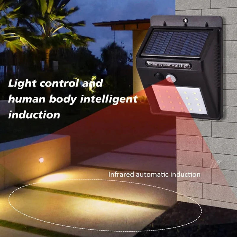 Solar Motion Sensor Light Outdoor Waterproof LED Security Lamp