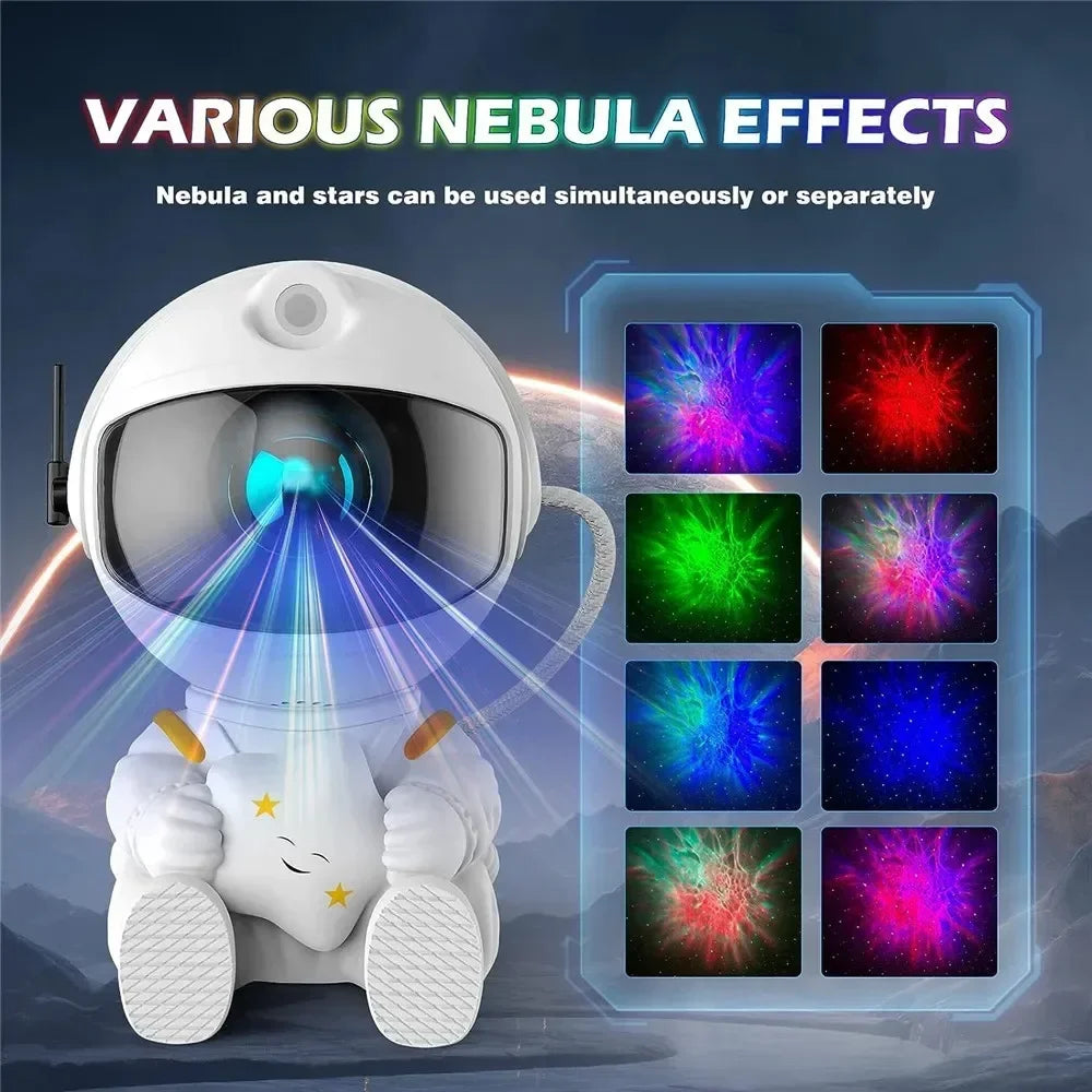 Galaxy Star Astronaut Projector Lamp with Nebula and Star Effects