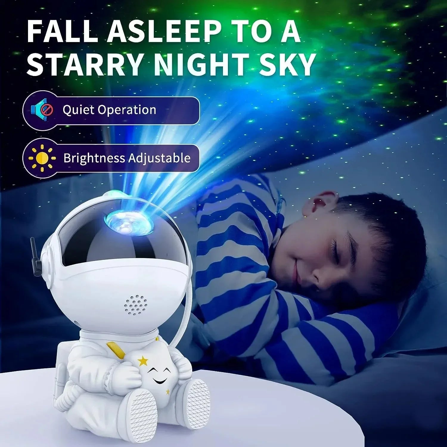 Galaxy Star Astronaut Projector Lamp with Nebula and Star Effects