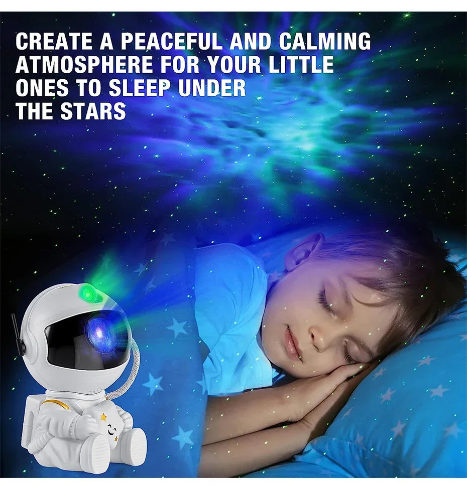 Galaxy Star Astronaut Projector Lamp with Nebula and Star Effects
